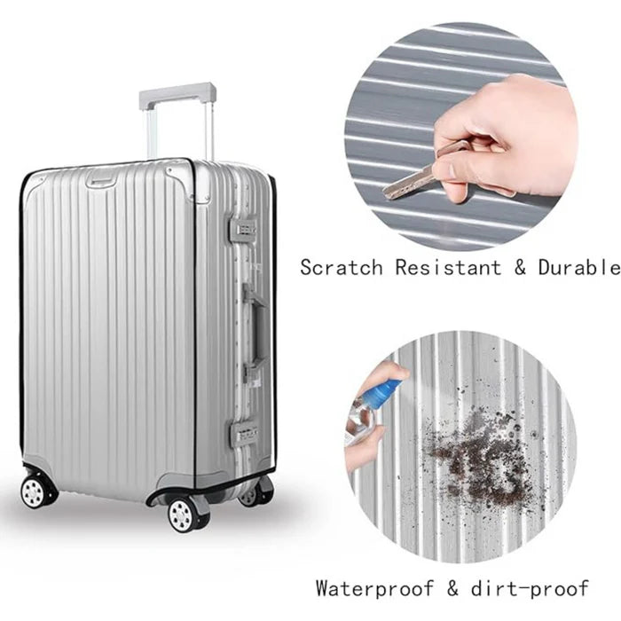 Protective Luggage Cover – Durable Travel Suitcase Protector with Hook & Loop Closure