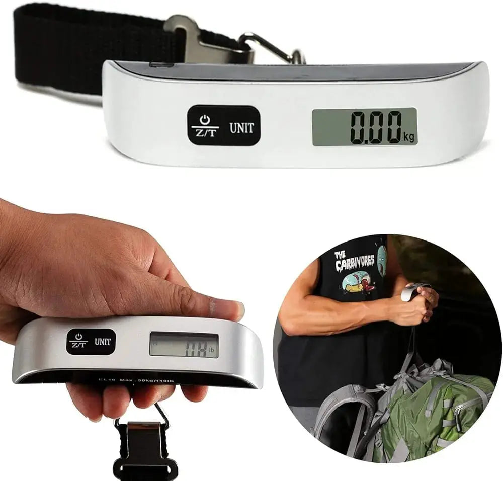 Digital Luggage Weighing Scale – 50kg Max with LCD Display & Strap Hook